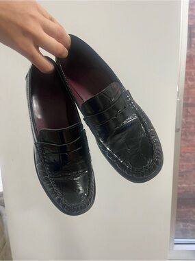 Paris Texas Black Patent Penny Loafers